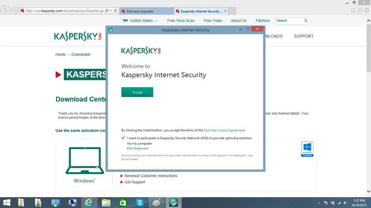 Kaspersky install